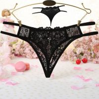 P628 - Celana Dalam Panties Hipster Hitam Transparan Crotchless Tali 2 - Thumbnail 2