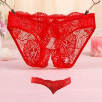 P641 - Celana Dalam Panties Hipster Merah Transparan Terbuka Belakang - Thumbnail 2