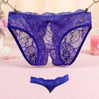 P643 - Celana Dalam Panties Hipster Biru Transparan Terbuka Belakang - Thumbnail 2