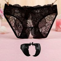 P644 - Celana Dalam Panties Hipster Hitam Transparan Terbuka Belakang