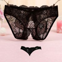 P644 - Celana Dalam Panties Hipster Hitam Transparan Terbuka Belakang - 2