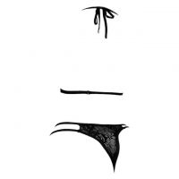 B367 - Bra Set Bralette Halter Hitam Celana Dalam Panties Thong - Thumbnail 2