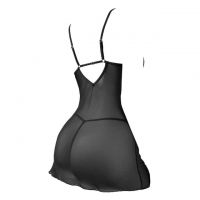 L1324 - Baju Tidur Lingerie Babydoll Mini Dress Hitam Transparan - 2