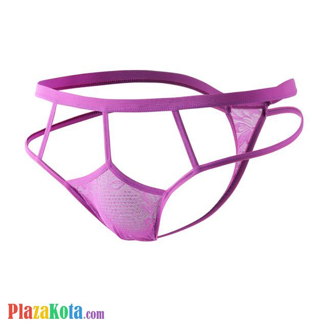GP074 - Celana Dalam G-String Pria Ungu Transparan - Photo 1