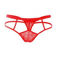 GP075 - Celana Dalam G-String Pria Merah Transparan - Thumbnail 2