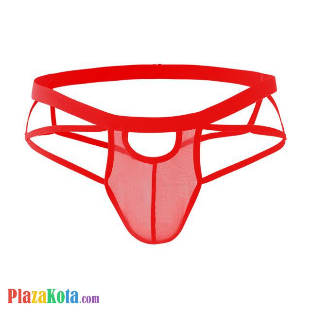 GP079 - Celana Dalam G-String Pria Merah Transparan - Photo 2