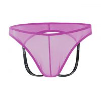 GP082 - Celana Dalam G-String Pria Ungu Transparan Terbuka Belakang - Thumbnail 2