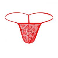 GP085 - Celana Dalam G-String Pria Merah Transparan T-Back - Thumbnail 2