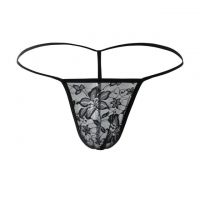 GP086 - Celana Dalam G-String Pria Hitam Transparan T-Back - Thumbnail 2