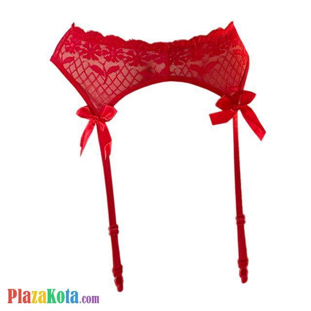 G033 - Garter Belt Stocking Merah Pita Tali 4 - Photo 1