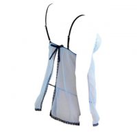 L0236 - Baju Tidur Lingerie Babydoll Mini Dress Biru Transparan - 2