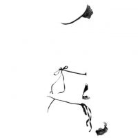 L0289 - Baju Tidur Dinas Malam Wanita Lingerie Teddy Bodysuit Seksi Halter Hitam Topeng Wajah Tali Ikat Tangan - Thumbnail 2