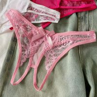 P669 - Celana Dalam Panties Thong Crotchless Magenta Pita Belakang - Thumbnail 2