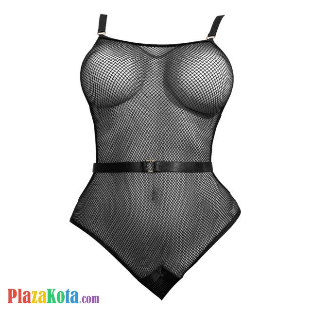 L1330 - Baju Tidur Lingerie Teddy Bodysuit Dress Hitam Jaring Transparan - Photo 1
