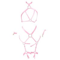 B379 - Pakaian Dalam Wanita Bra Set Bralette Seksi Halter Open Cup Pink Crotchless Gelang Wristband - Thumbnail 1 B379 - Pakaian Dalam Wanita Bra Set Bralette Seksi Halter Open Cup Pink Crotchless Gelang Wristband - Thumbnail 1