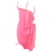 L0374 - Lingerie Robe Magenta Transparan, Lengan Panjang, Baju Dalam - 2