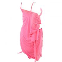 L0374 - Baju Tidur Dinas Malam Wanita Lingerie Kimono Jubah Seksi Magenta Transparan Lengan Panjang Baju Dalam - Thumbnail 3