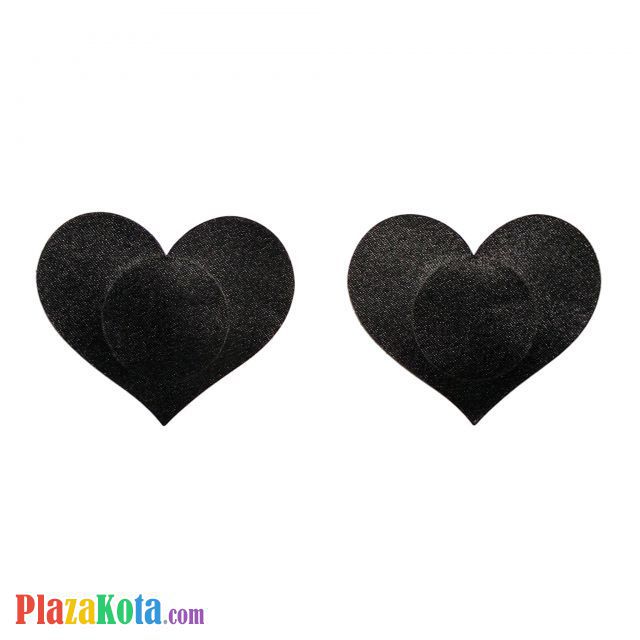 N031 - Nipple Cover Disposable Love Hitam Kecil - Photo 1