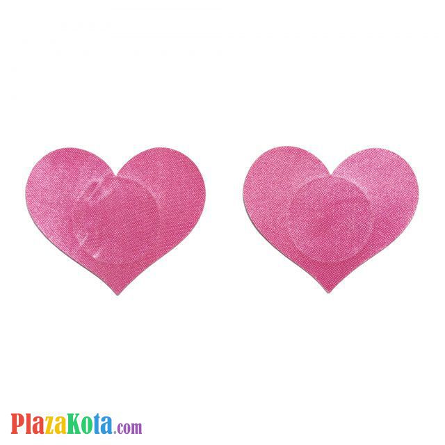 N033 - Nipple Cover Disposable Love Pink Kecil - Photo 1