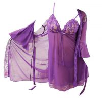 L0411 - Baju Tidur Dinas Malam Wanita Lingerie Kimono Jubah Seksi Ungu Transparan Lengan Panjang Baju Dalam - Thumbnail 2 L0411 - Baju Tidur Dinas Malam Wanita Lingerie Kimono Jubah Seksi Ungu Transparan Lengan Panjang Baju Dalam - Thumbnail 2