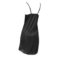 L0416 - Baju Tidur Lingerie Nightgown Sleepwear Midi Dress Hitam - Thumbnail 2